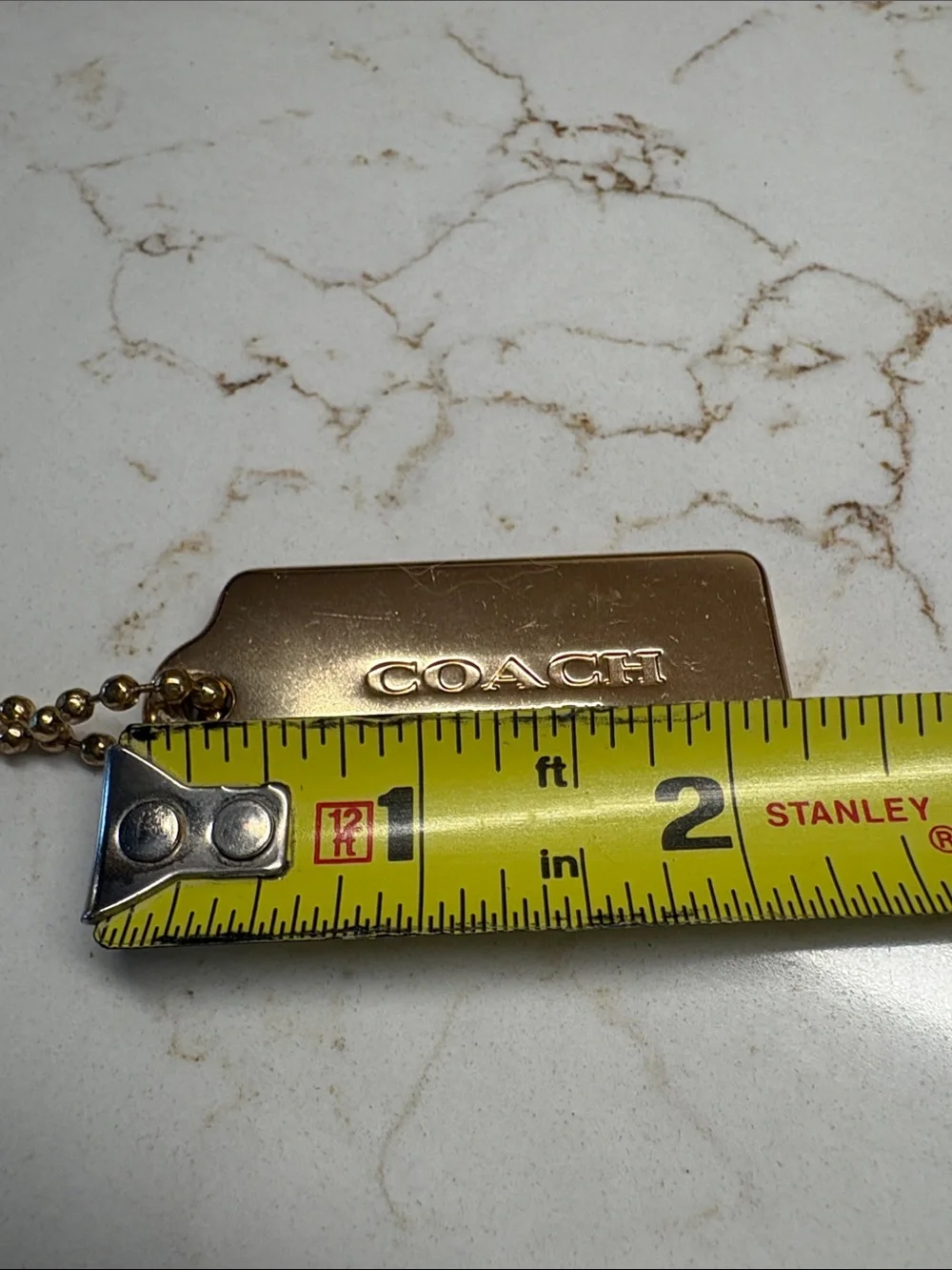Coach Gold Metal Hangtag